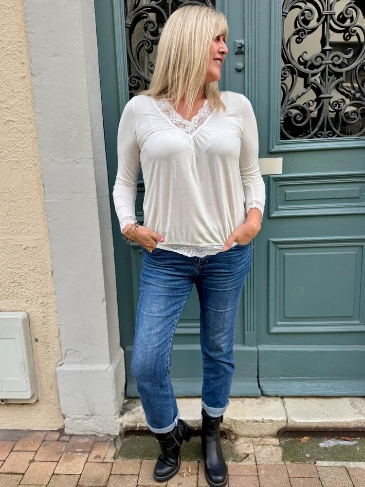 Teeshirt manches longues Danielo blanc