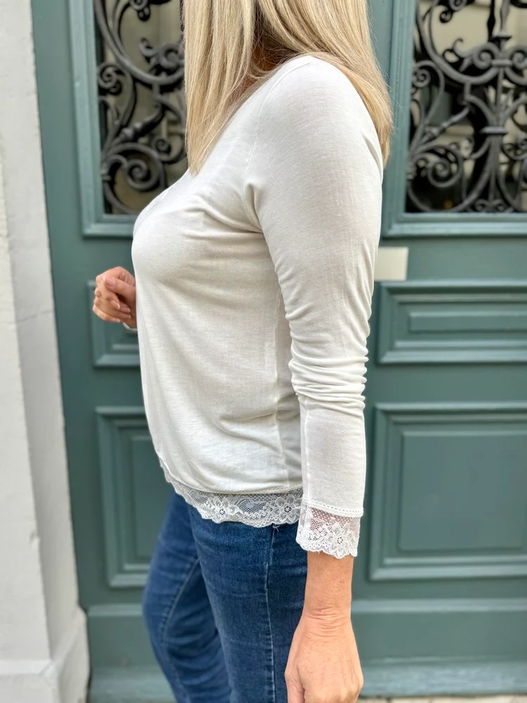 Teeshirt manches longues Danielo blanc