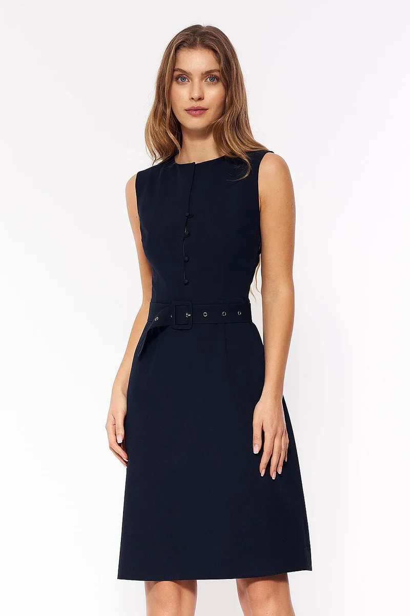 Robe courte droite sans manches