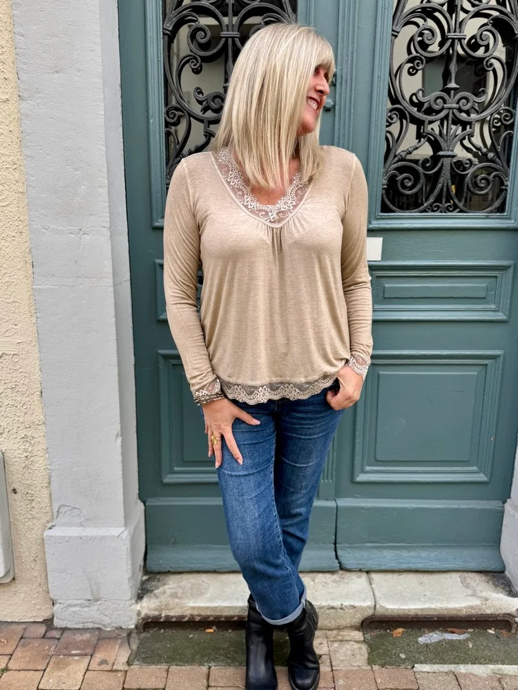 Teeshirt manches longues Danielo beige
