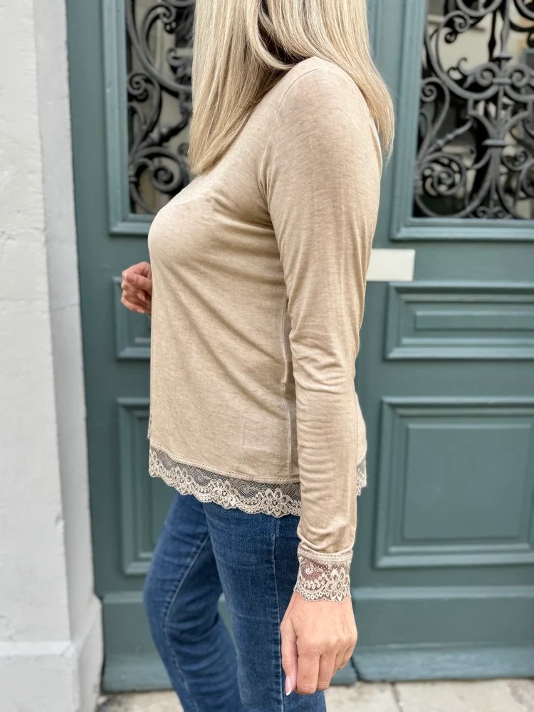 Teeshirt manches longues Danielo beige