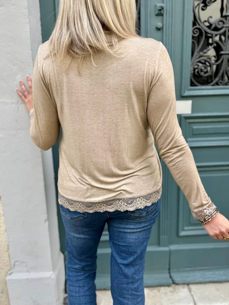 Teeshirt manches longues Danielo beige