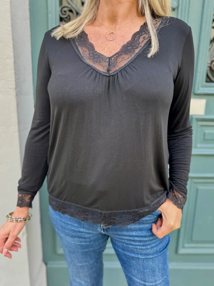 Teeshirt manches longues Danielo noir