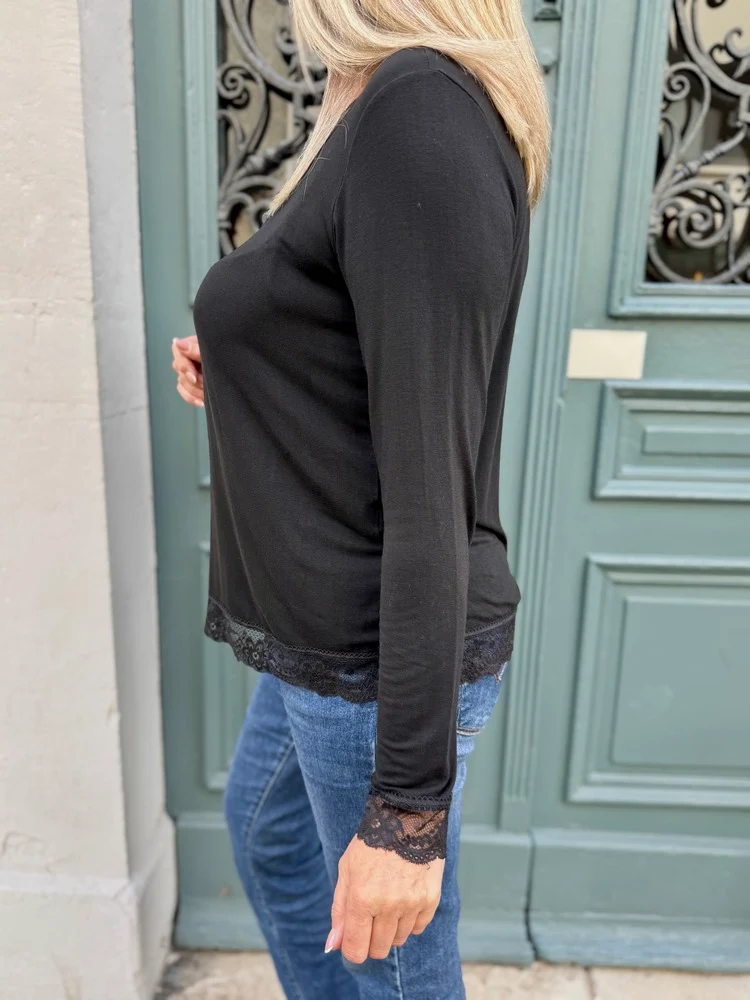 Teeshirt manches longues Danielo noir