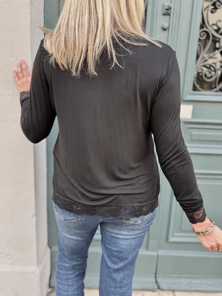 Teeshirt manches longues Danielo noir