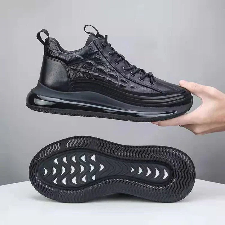 Chaussures Décontractées Homme en Cuir de Vachette avec Coussin d’Air
