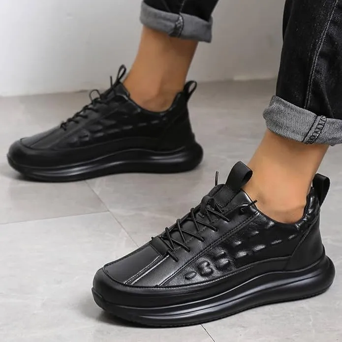 Chaussures Décontractées Homme en Cuir de Vachette avec Coussin d’Air