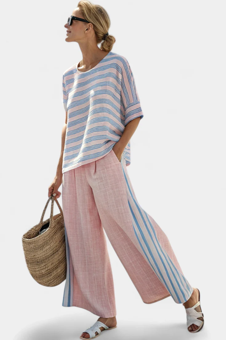 Flaminia - bleu élégant et pantalons doux