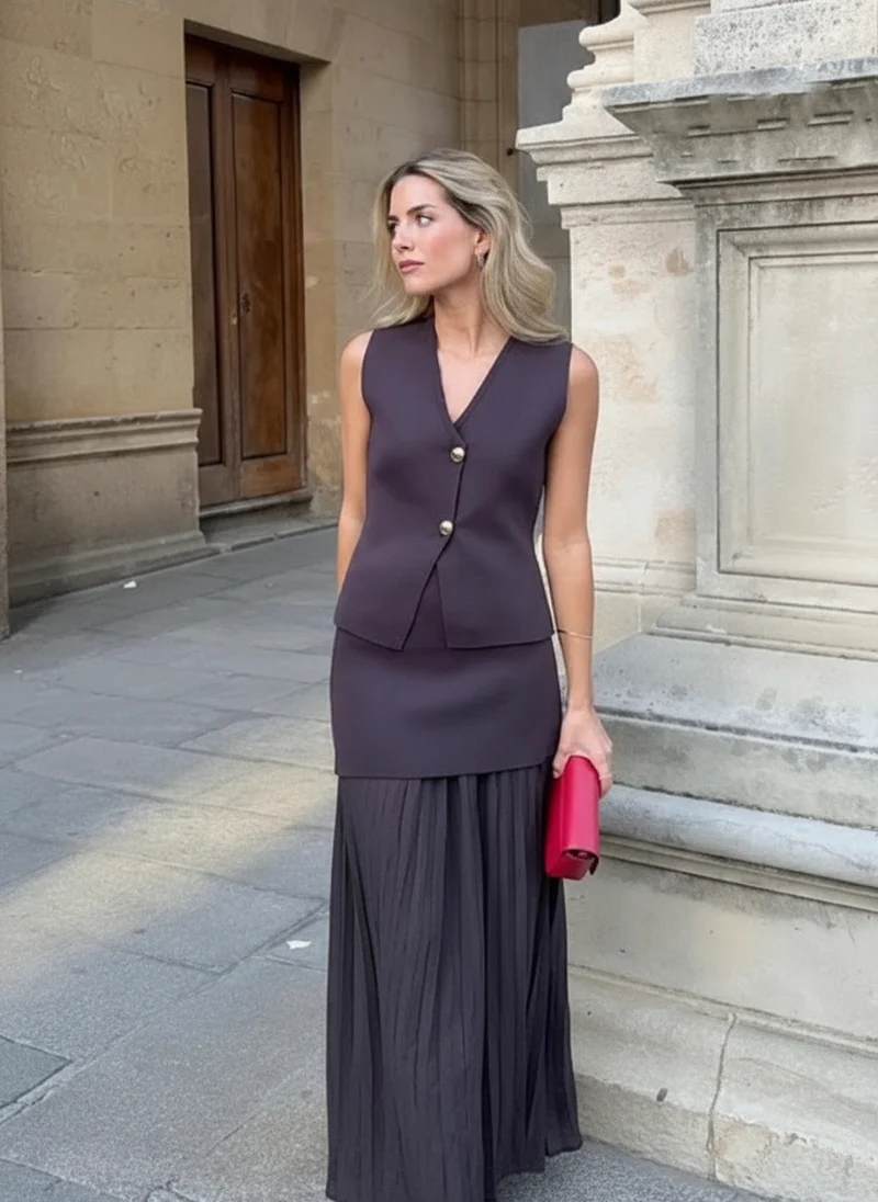 Ensemble jupe 2 pièces en maille
