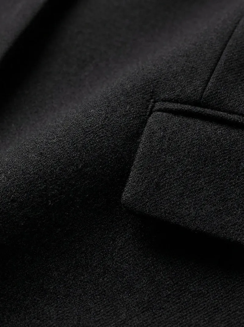 Ensemble tailleur slim col montant & pantalon ajusté