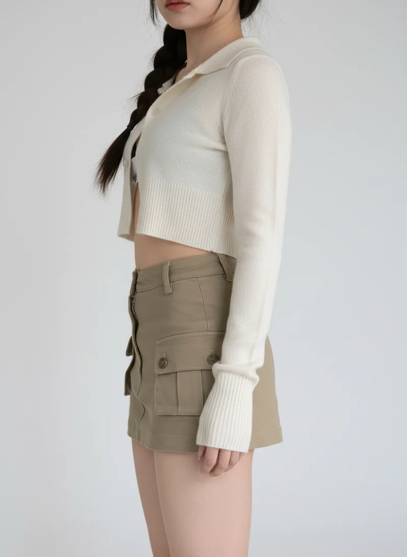 Robe mini A-line taille haute élégante