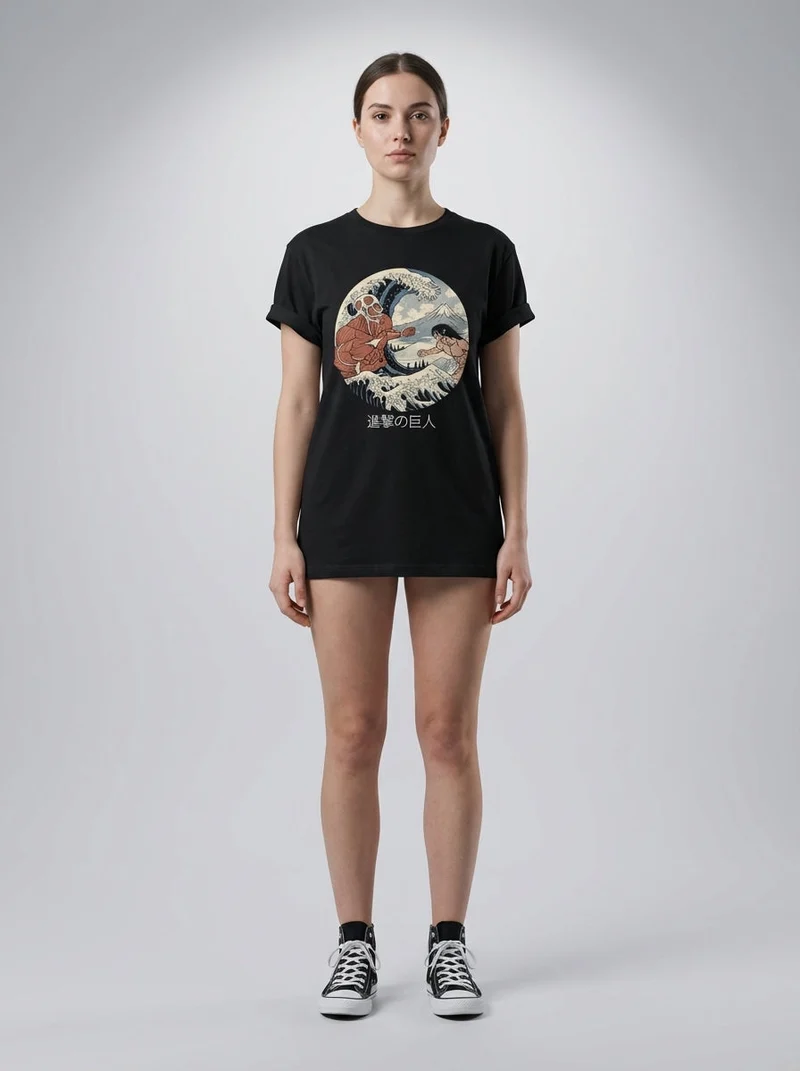 T-shirt Attack on Titan style Harajuku