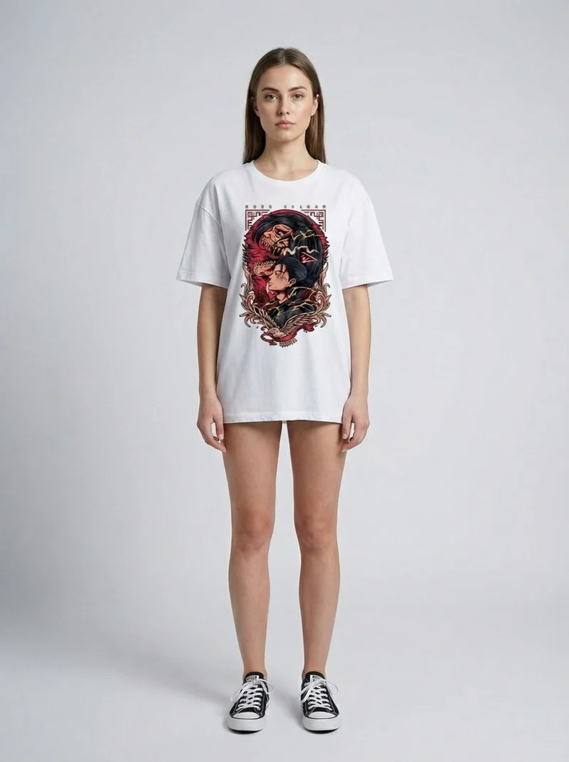 T-shirt Attack on Titan style Harajuku