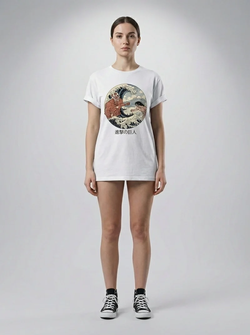 T-shirt Attack on Titan style Harajuku