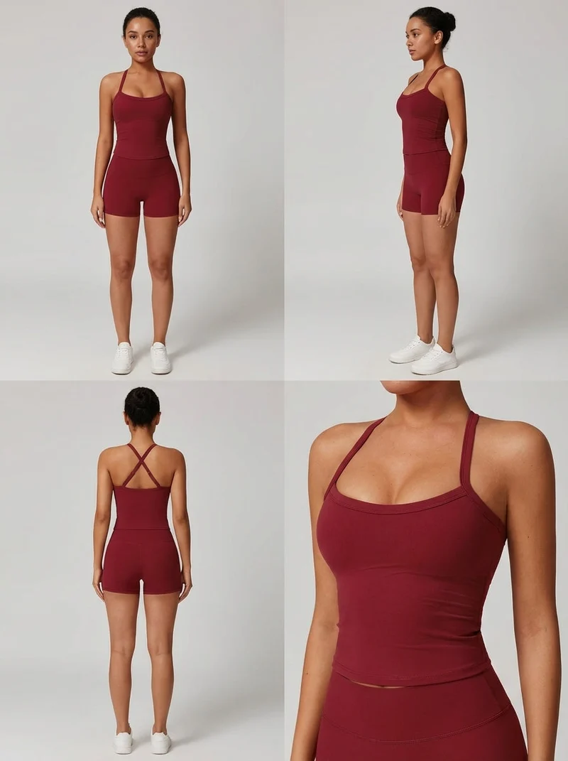 Ensemble yoga polaire soutien-gorge rembourré