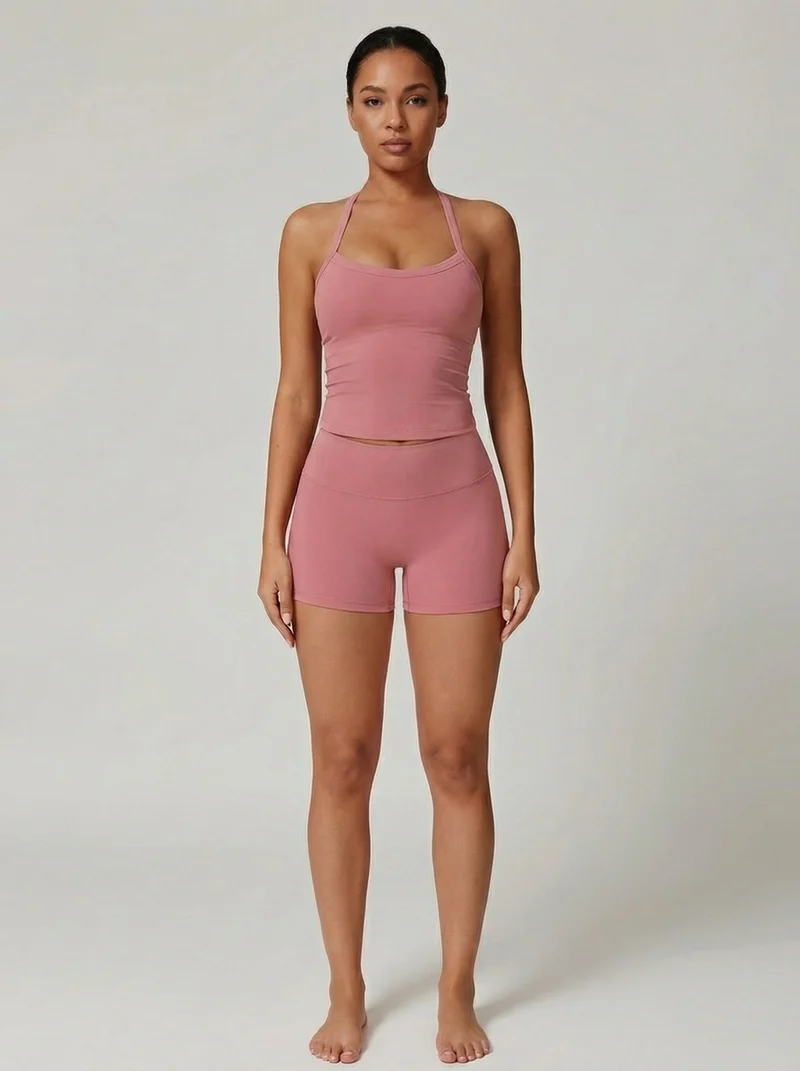 Ensemble yoga polaire soutien-gorge rembourré