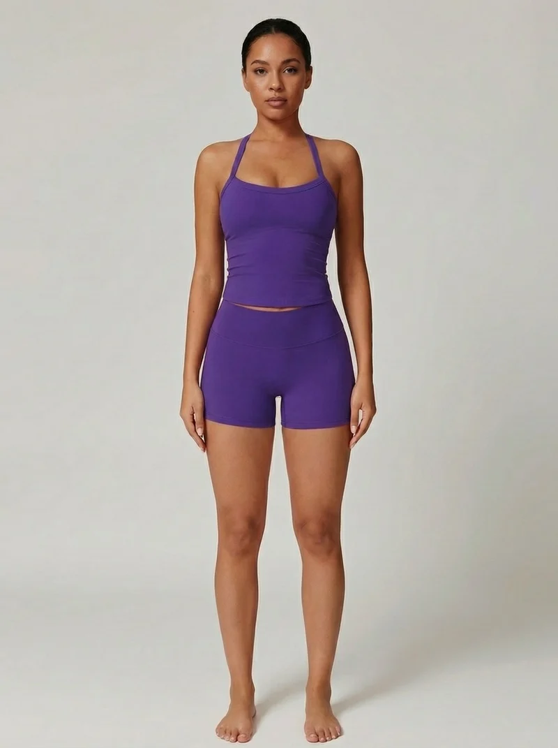 Ensemble yoga polaire soutien-gorge rembourré