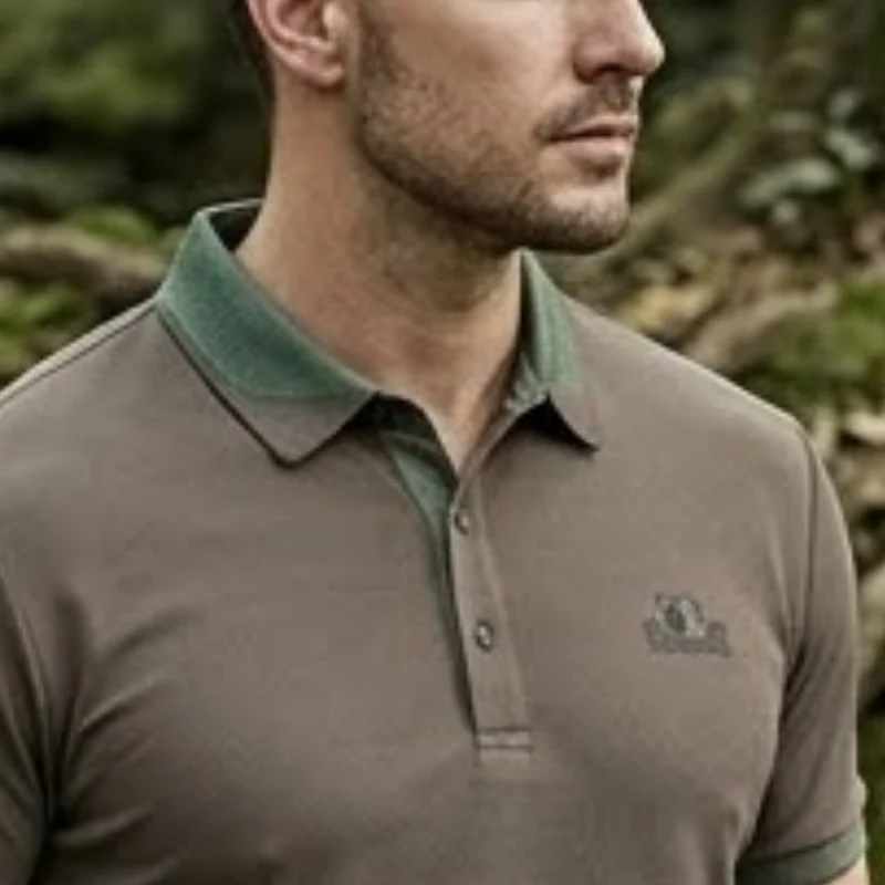 Chemise polo homme manches courtes élégante et respirante