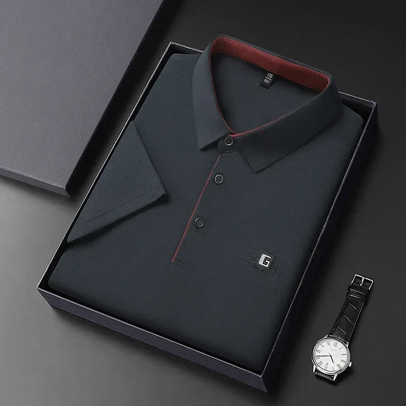 Chemise polo homme manches courtes élégante et respirante