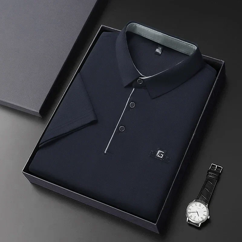 Chemise polo homme manches courtes élégante et respirante