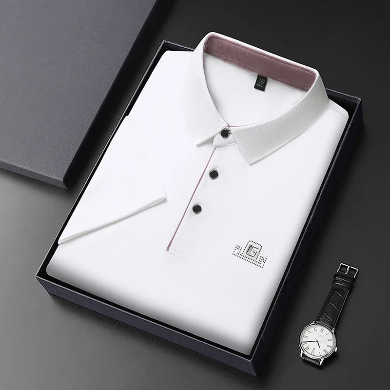 Chemise polo homme manches courtes élégante et respirante