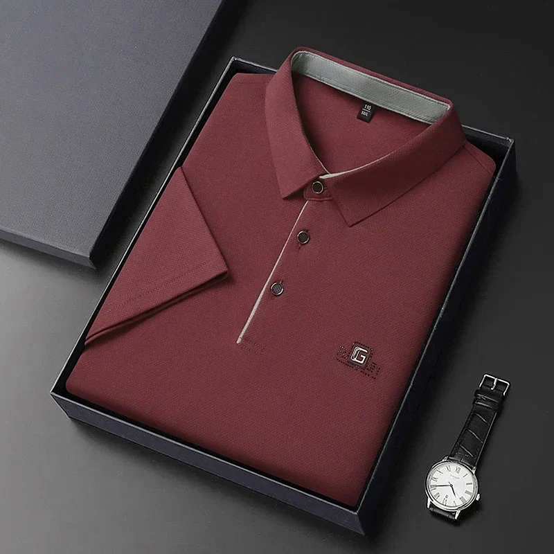 Chemise polo homme manches courtes élégante et respirante