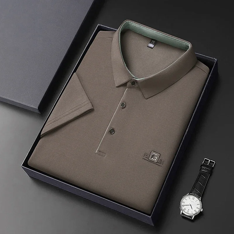 Chemise polo homme manches courtes élégante et respirante