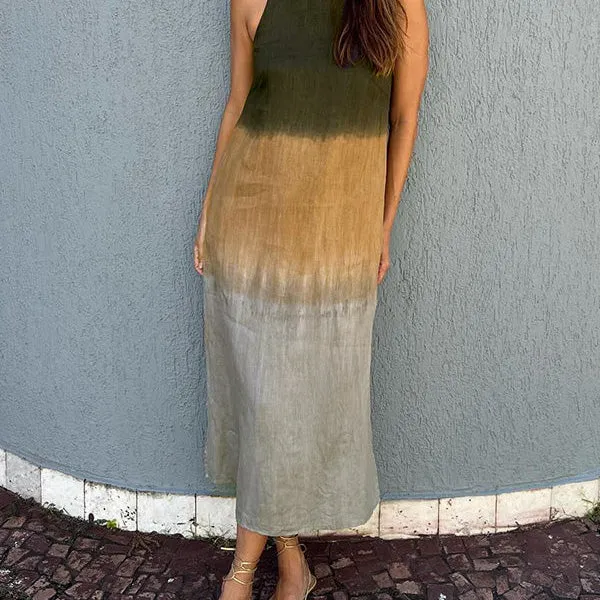 Robe Élégante Fluide avec Imprimé Naturel, Parfaite pour Toutes Occasions