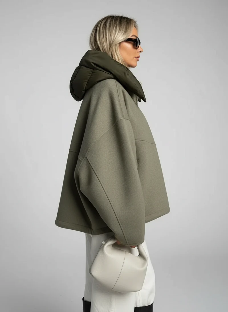 Veste à capuche femme élégante coupe moderne