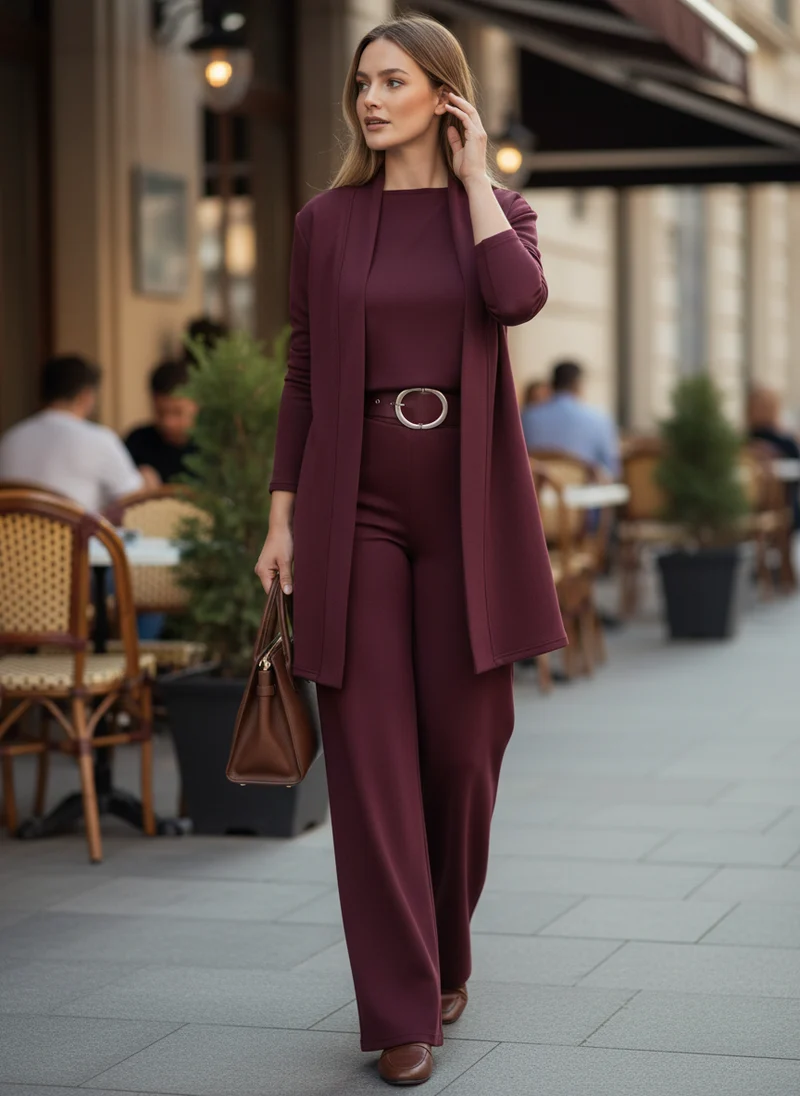 Ensemble 3 Pièces Femme Élégant