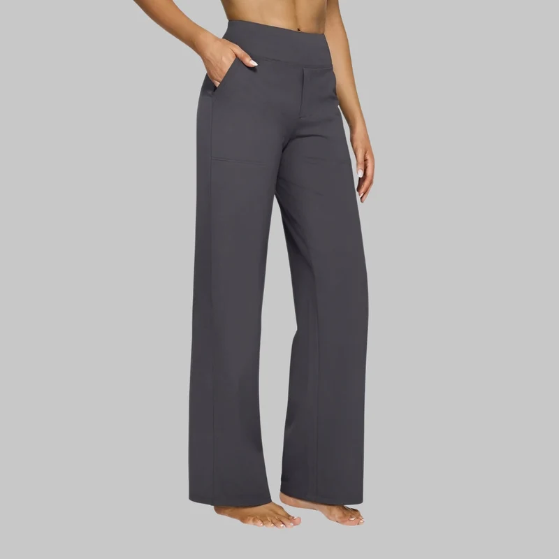Pantalon Stretch Confort Taille Haute pour Femme au Style Élégant et Décontracté
