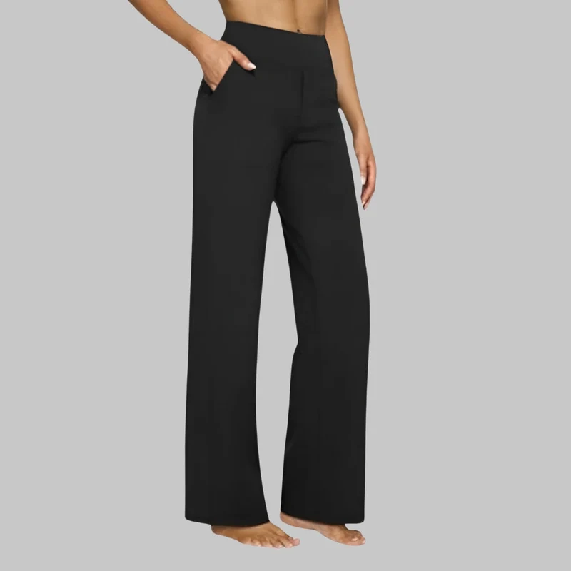 Pantalon Stretch Confort Taille Haute pour Femme au Style Élégant et Décontracté