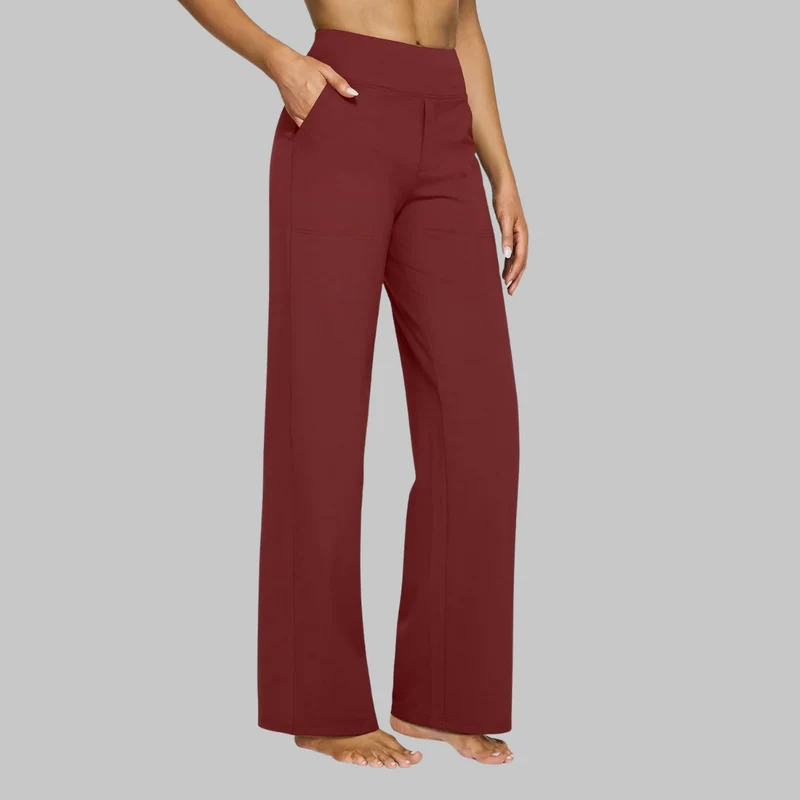 Pantalon Stretch Confort Taille Haute pour Femme au Style Élégant et Décontracté
