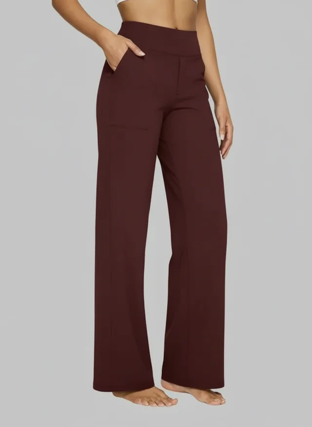 Pantalon Stretch Confort Taille Haute pour Femme au Style Élégant et Décontracté