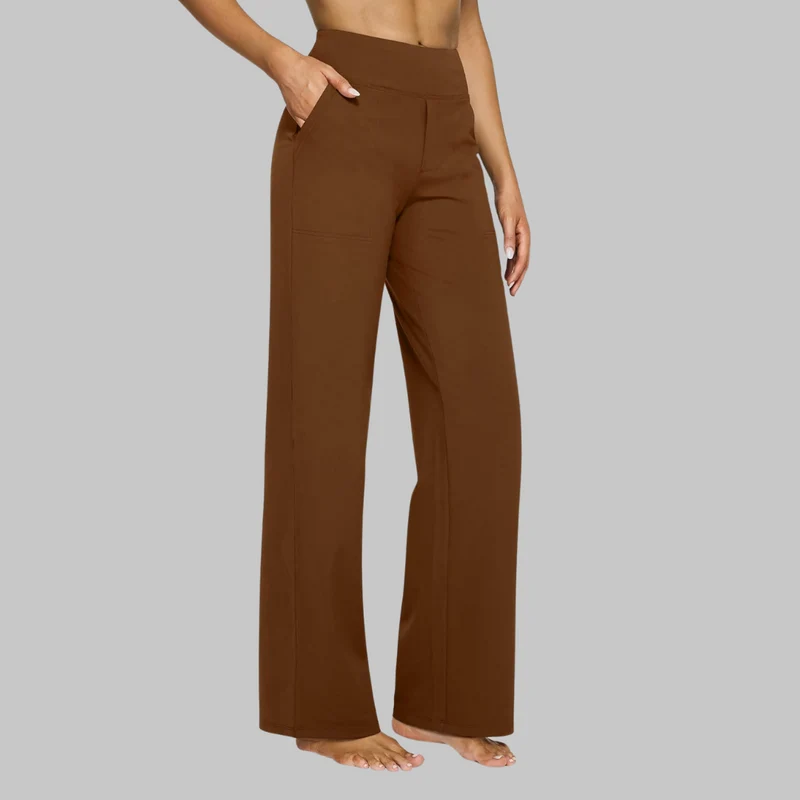 Pantalon Stretch Confort Taille Haute pour Femme au Style Élégant et Décontracté