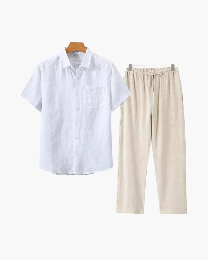 T-shirt en Lin Argenté à Manches Courtes – Léger et Élégant