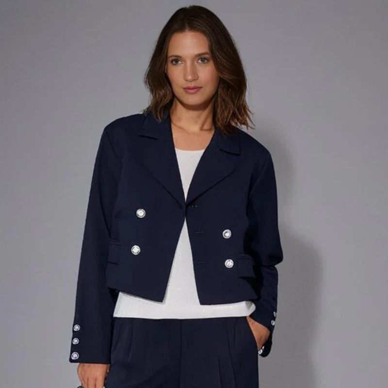Veste Oversize Double Boutonnage Femme Mi-Saison