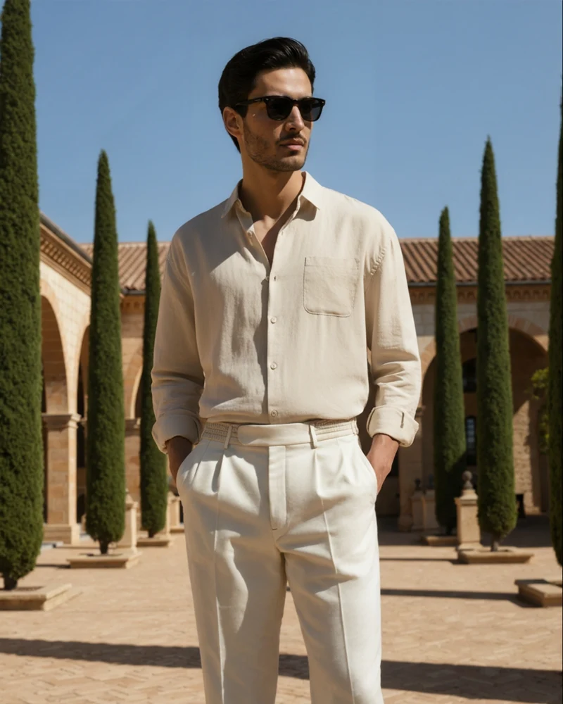 Chemise en Lin 100 % Naturel Élégance Décontractée