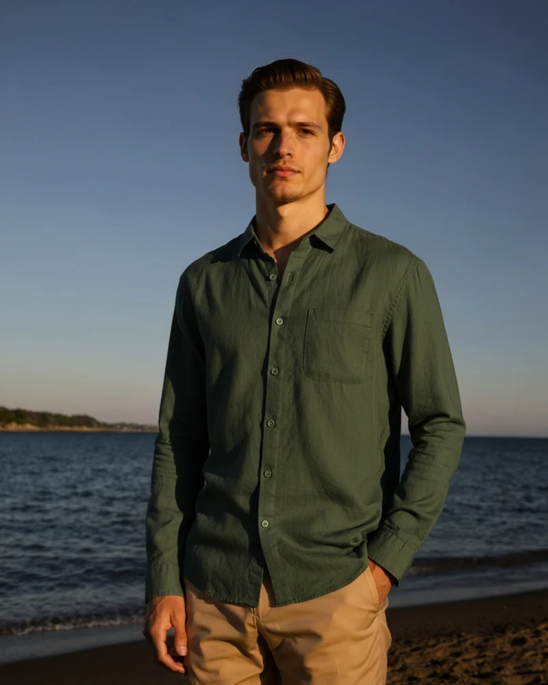 Chemise en Lin 100 % Naturel Élégance Décontractée