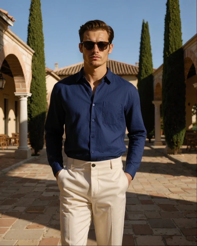 Chemise en Lin 100 % Naturel Élégance Décontractée