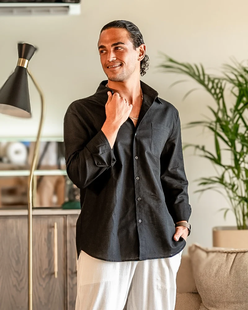 Chemise en Lin 100 % Naturel Élégance Décontractée