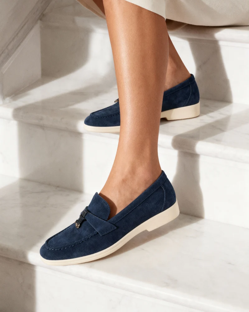 Mocassins Femme en Suède Élégants et Confortables