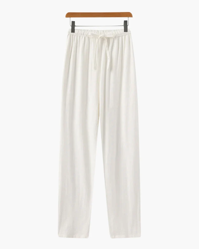 Pantalon Slim en Lin Léger et Respirant pour Homme