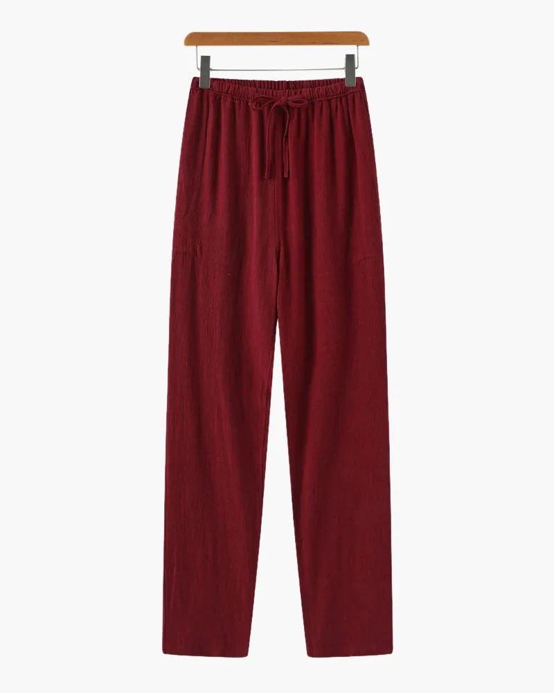 Pantalon Slim en Lin Léger et Respirant pour Homme