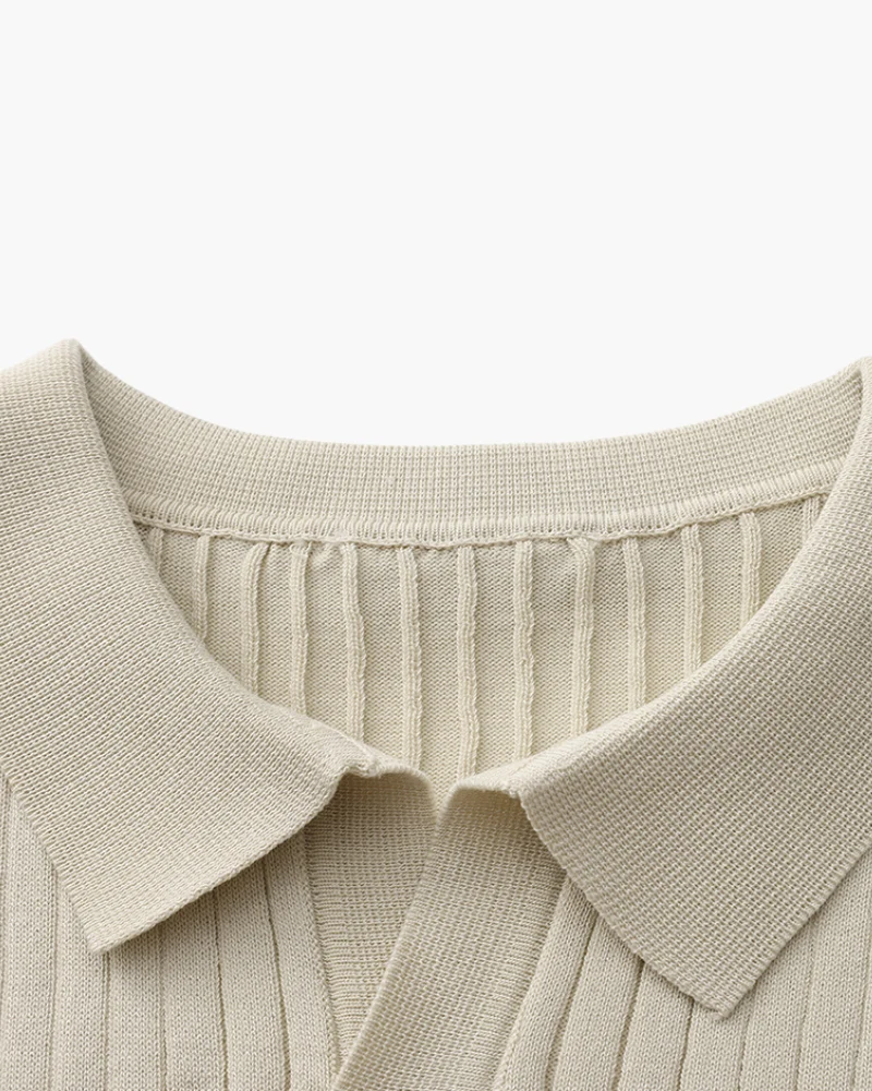 Polo Côtelé Premium en Maille Respirante
