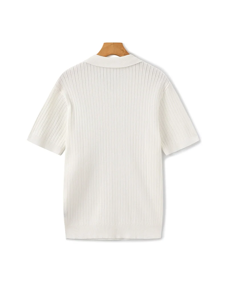 Polo Côtelé Premium en Maille Respirante