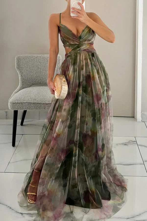 Robe d’Été Légère à Motif Floral – Silhouette Féminine Élégante