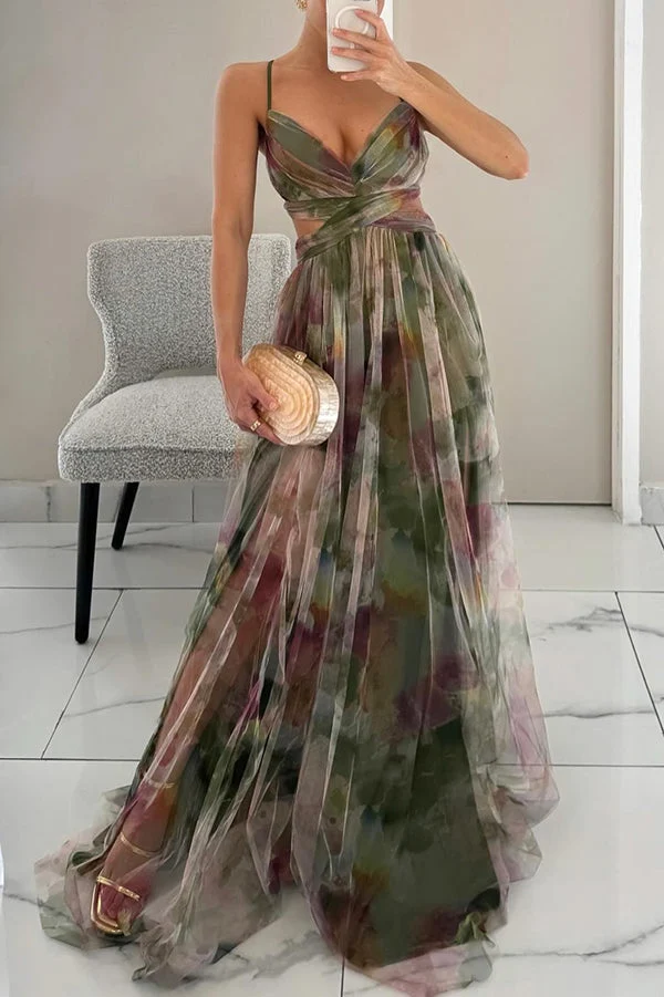 Robe d’Été Légère à Motif Floral – Silhouette Féminine Élégante