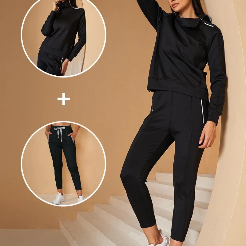 Pantalon Capri en Sweat avec Cordon de Serrage – Coupe Décontractée