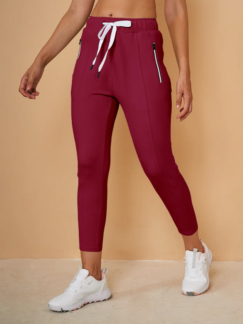 Pantalon Capri en Sweat avec Cordon de Serrage – Coupe Décontractée